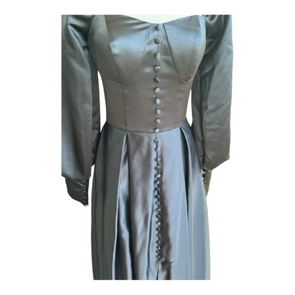 lace up corset dress Aderyn Satin Corset Maxi Dress